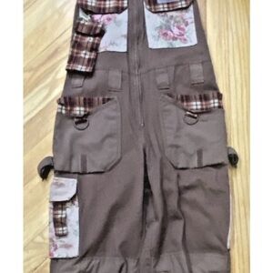 Garden girl overalls! Rare! Floral patchwork.